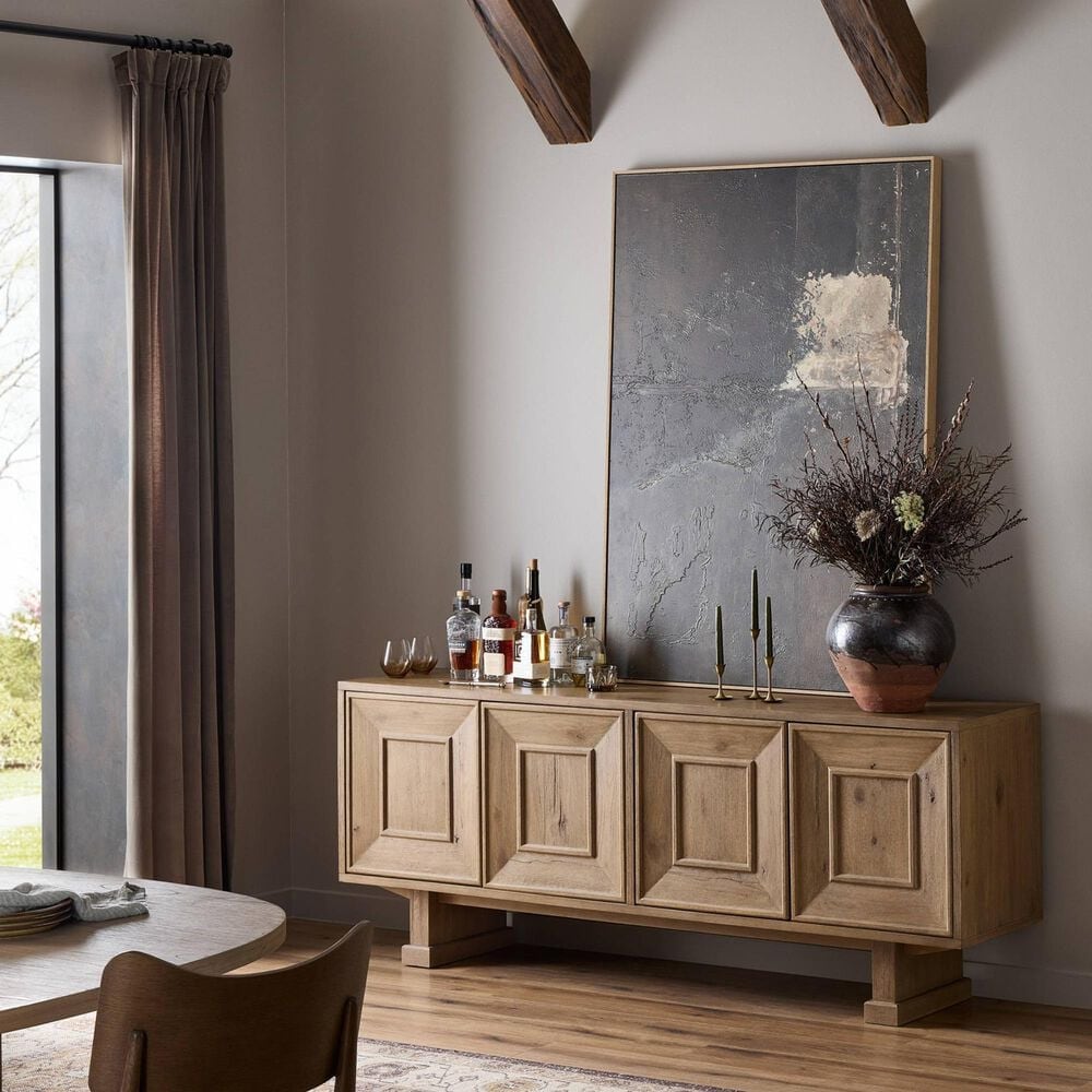 Four Hands Haiden Adela 4-Door Sideboard in Drifted Oak Veneer, , large