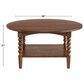 Forma & Co Turn Wood Coffee Table in Cocoa Brown, , large