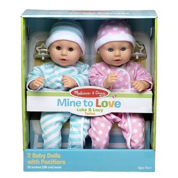 Melissa & Doug Mine to Love - Twins Luke and Lucy Dolls, , large
