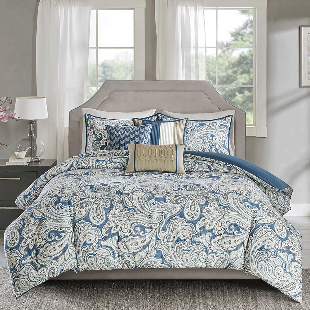 Hampton Park Gabby 7-Piece Queen Comforter Set in Blue, , large