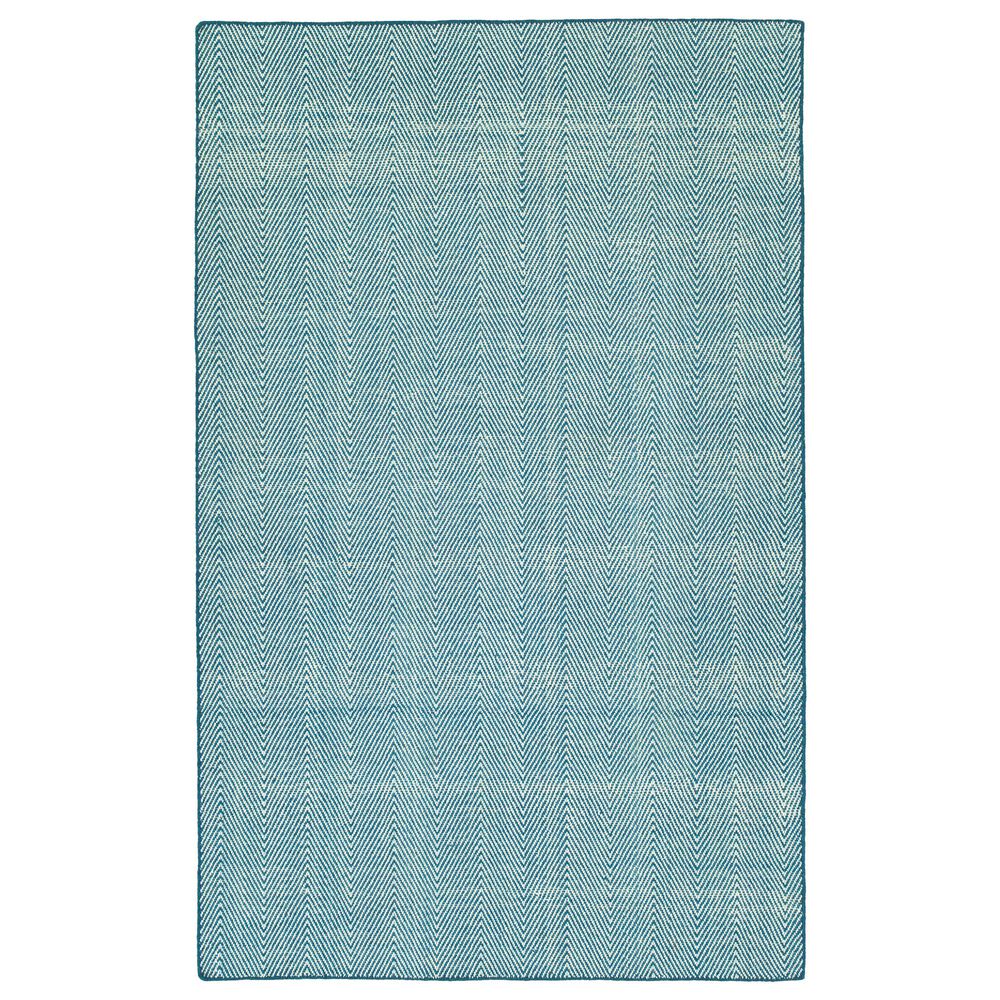 Kaleen Rugs Ziggy ZIG01-10 3" x 5" Denim and White Indoor/Outdoor Area Rug, , large