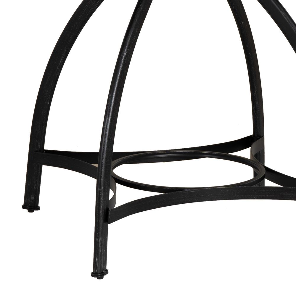 Linon Home Decor Hawkford Adjustable Round Bar Table in Grey and Gunmetal - Table Only, , large