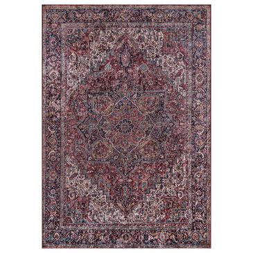 Momeni Karachi KAR-4 5" x 8" Burgundy Area Rug, , large