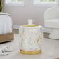 LumiSource Oro 18" Ottoman in Ivory and Gold, , large