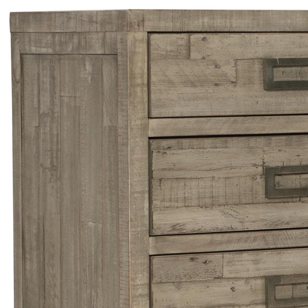 Bernhardt Highland Park Shaw 3-Drawer Nightstand in Morel and Glazed Silver, , large
