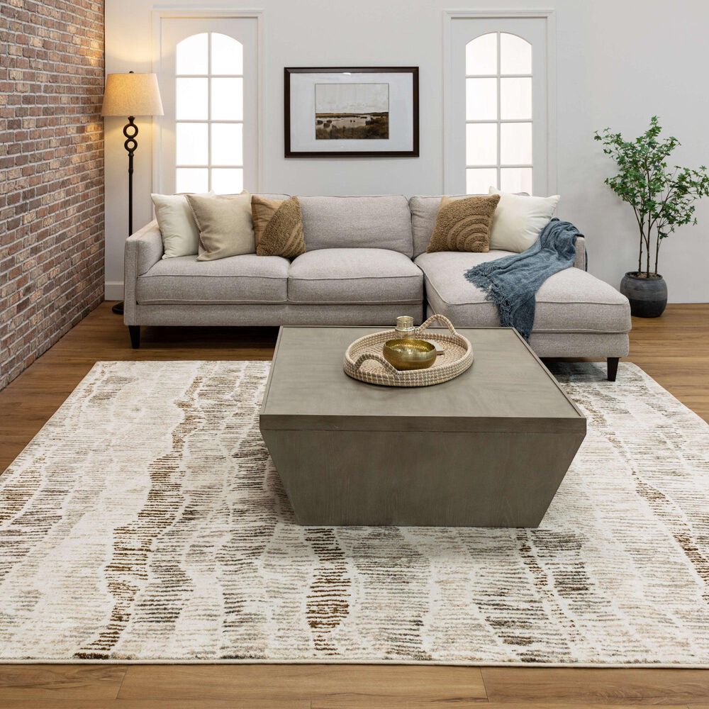 Drew and Jonathan Home Milestones Antelope Canyon 8&#39; x 10&#39; Grey Area Rug, , large