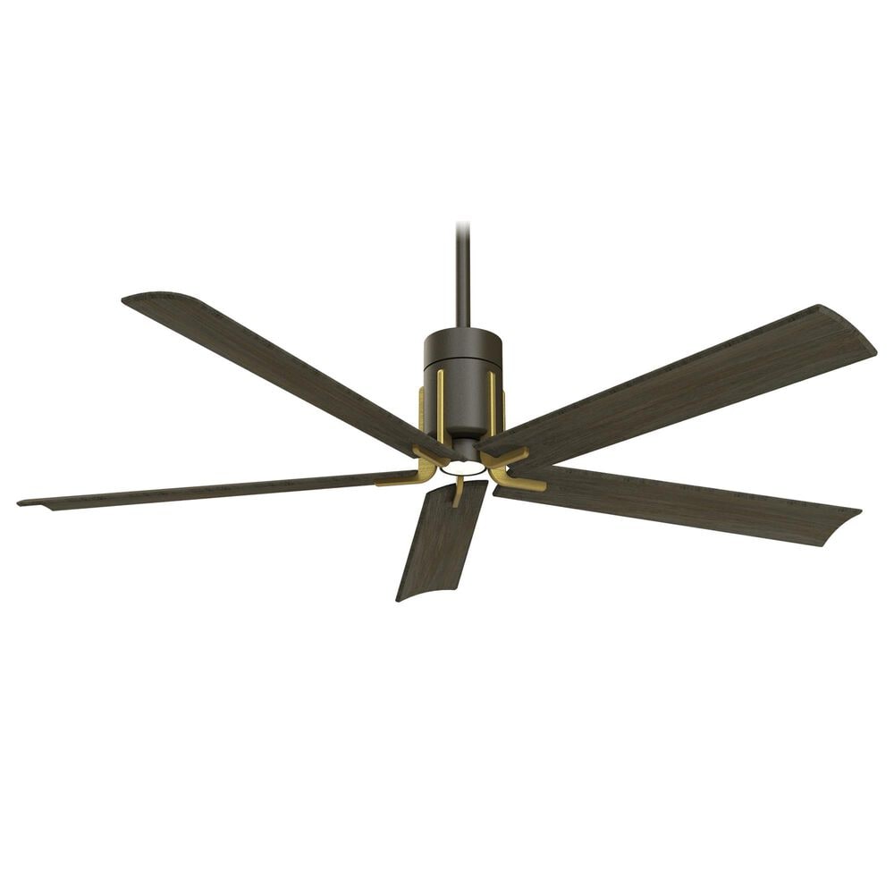Minka-Aire Clean 60" Ceiling Fan with LED Light in Oil Rubbed Bronze and Toned Brass, , large