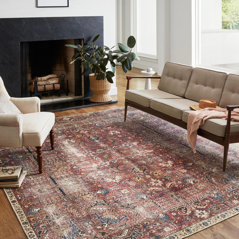 Loloi II Jules 5&#39; x 7&#39;6&quot; Merlot and Multicolor Area Rug, , large