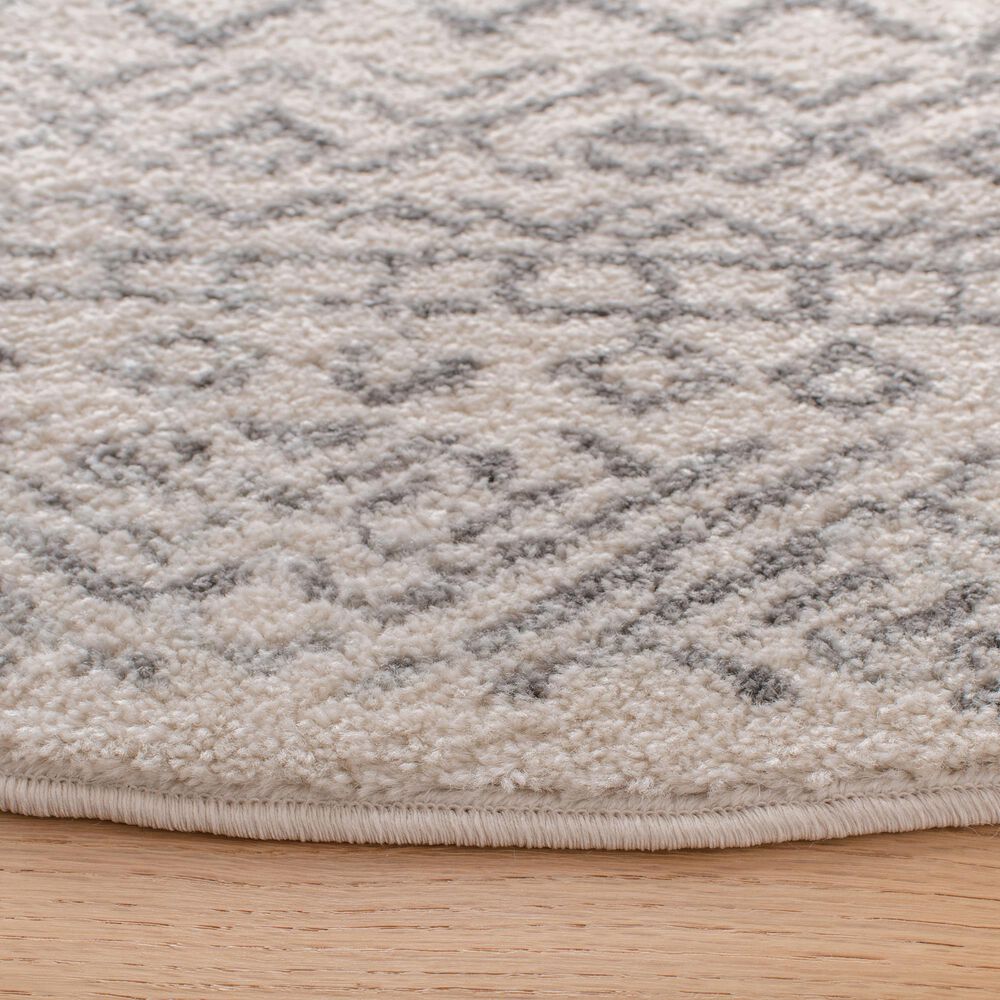 Safavieh Tulum Transitional 3&#39; Round Ivory and Grey Area Rug, , large
