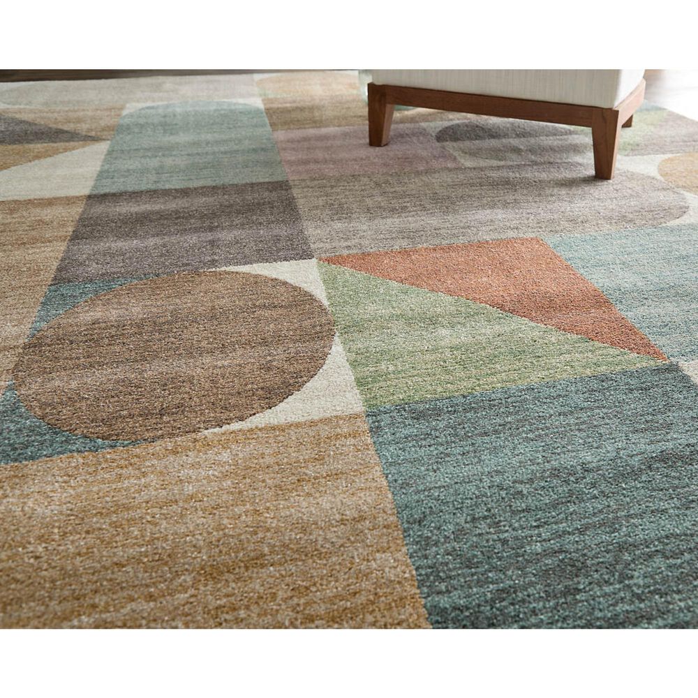 Feizy Eden Geometric Multicolor 7&#39;9&quot; x 10&#39; Area Rug, , large