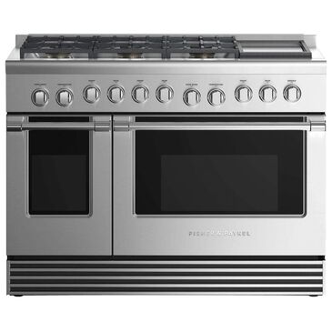 Fisher and Paykel 48" Professional Liquid Propane Gas Range with 6-Burner in Stainless Steel, , large