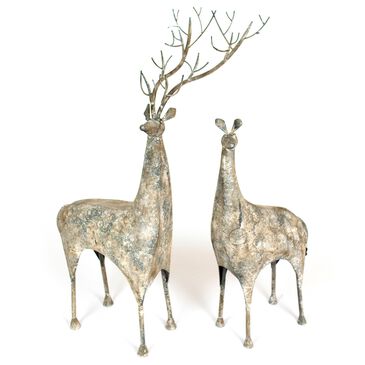 Kalalou Deer in Grey (Set of 2), , large