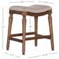 Linon Home Decor Hayes Counter Stool in Hazelnut Brown, , large