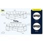 Lifestyle Solutions Edgewood Stationary Convertible Sleeper Sectional in Charcoal, , large