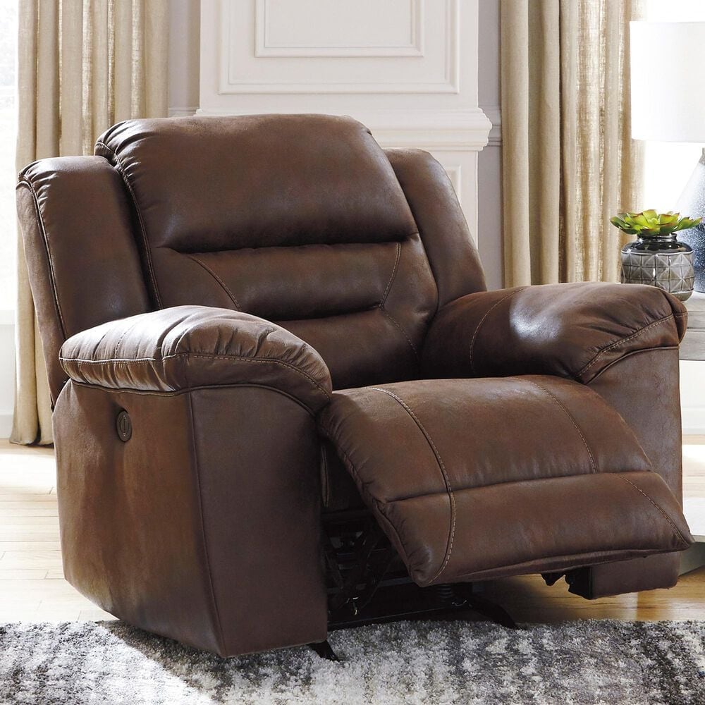 Ashley Stoneland Power Rocking Recliner in Chocolate, , large