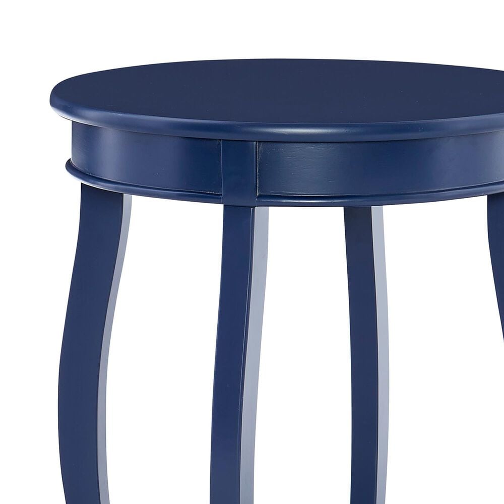 Linon Home Decor Rainbow Side Table in Navy Blue, , large