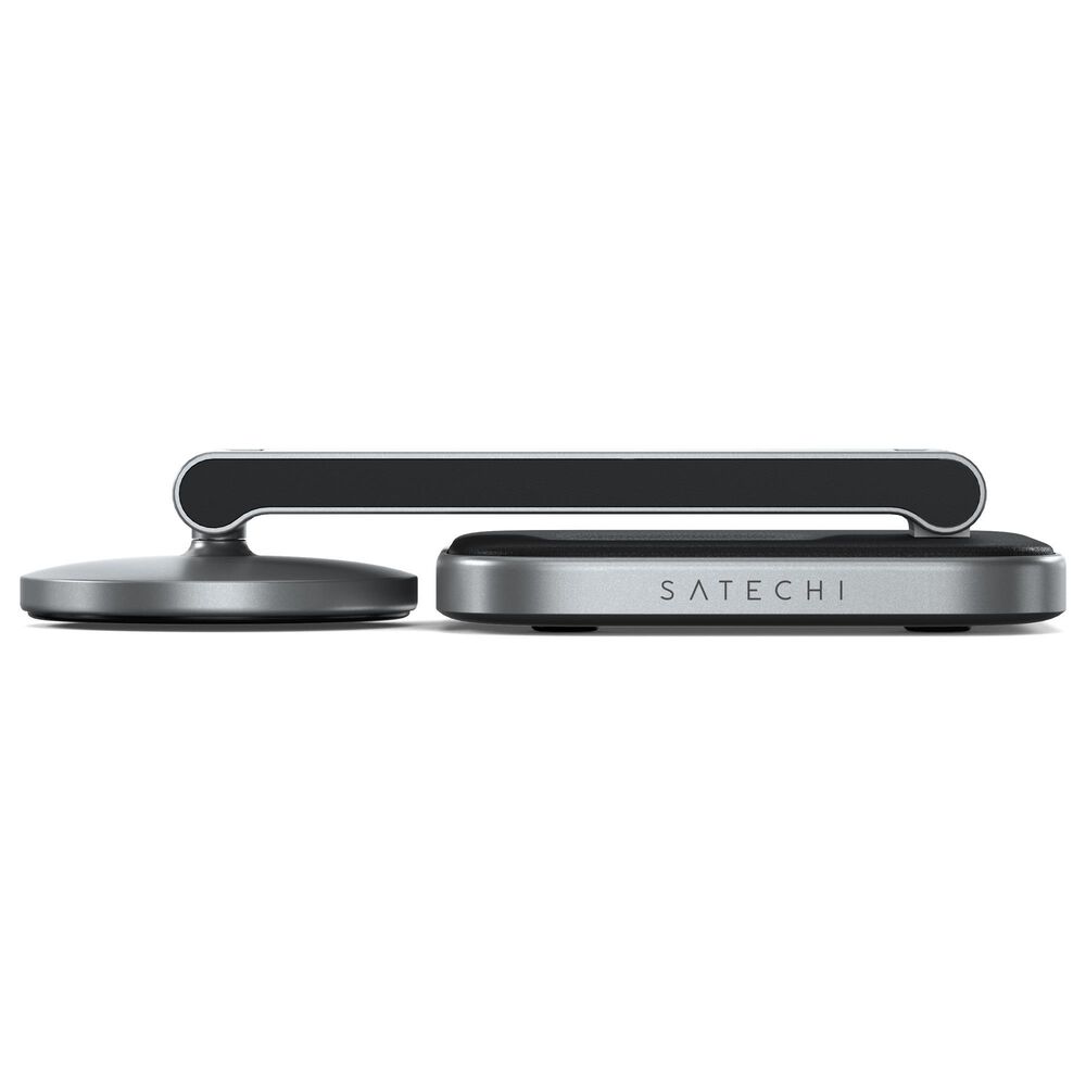 Satechi 2-in-1 Foldable Qi2 Wireless Charging Stand in Space Gray, , large