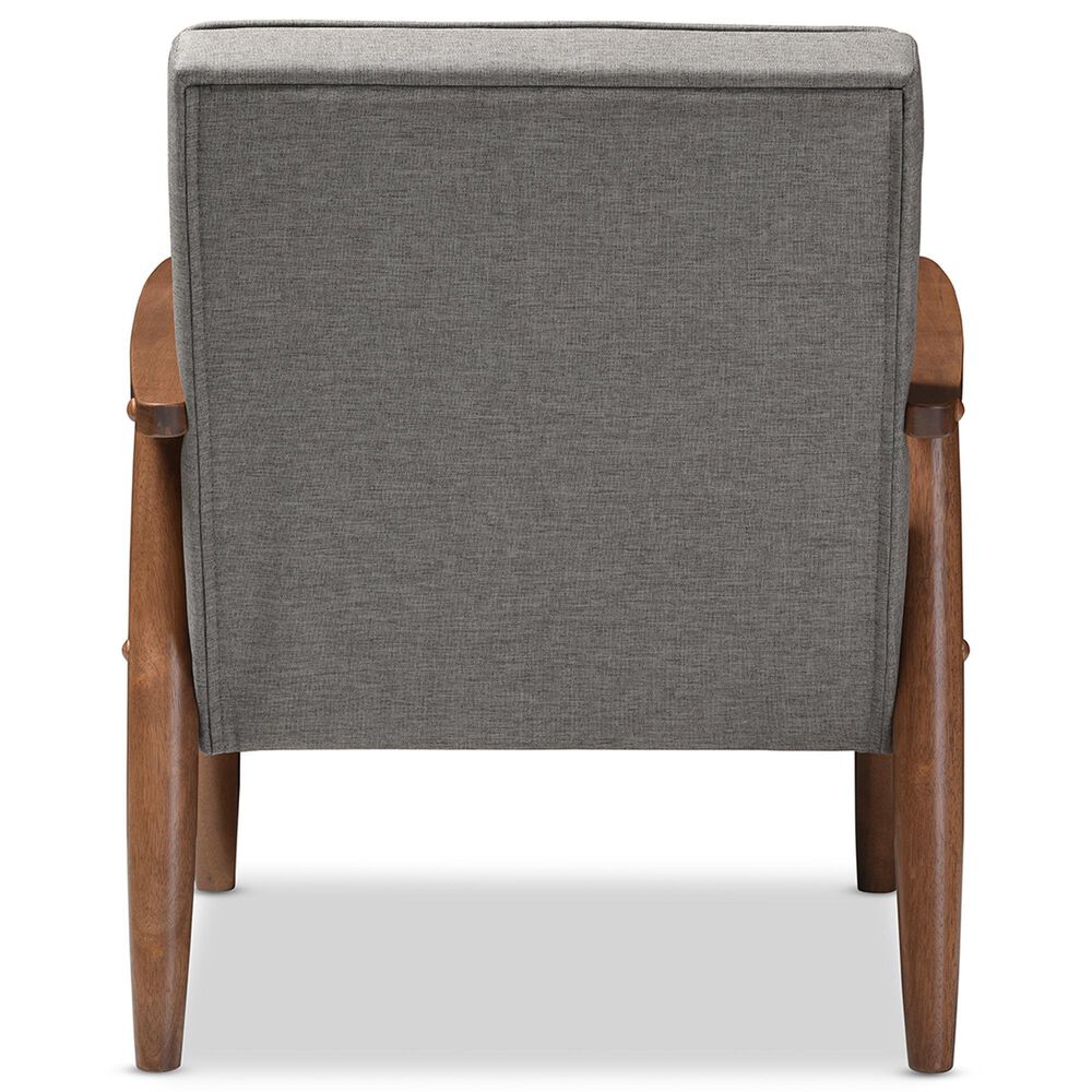 Baxton Studio Sorrento Lounge Chair in Grey, , large