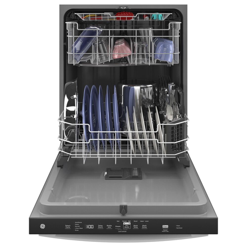 GE Appliances 24&quot; Built-In Bar Handle Dishwasher with 50 dBA in White, , large