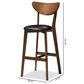 Baxton Studio Eline Bar Stool in Walnut (Set of 2), , large