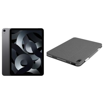 Apple iPad Air 10.9" (5th Generation) 256GB in Space Gray | Wi-Fi with Folio Touch, , large
