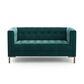 37B Isaac Stationary Loveseat in Green Velvet, , large