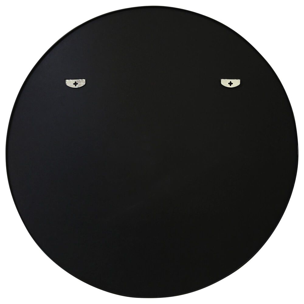 Flair Industries 42" Round Aluminum Wall Mirror in Silver, , large