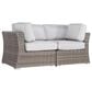 Hearth and Haven 66" Outdoor Loveseat with Cushions in Grey Mix, , large