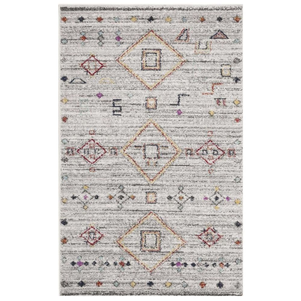 Safavieh Adirondack ADR208F 3" x 5" Light Grey and Red Area Rug, , large
