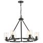 Golden Lighting Monroe 6-Light Chandelier in Matte Black and Gold, , large