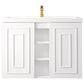 James Martin Vanities Alicante 39.5" Single Bathroom Vanity in Glossy White with 5 cm White Glossy Resin Top and Rectangular Sink, , large