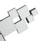 Maple and Jade 21" x 48" Glass Geometric Wall Mirror with Square Mirrors in Silver, , large