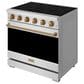 Thor Kitchen Gordon Ramsay 6 Cu. Ft. Professional Freestanding Electric Range with Bronze Handle Kit in Stainless Steel, , large