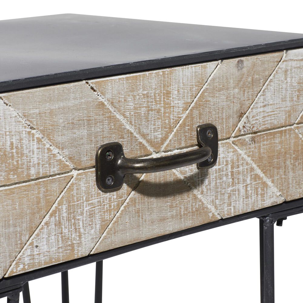 Uma Enterprises Modern Accent Table in Black, Brown and Gray, , large