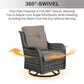 Sunwell Garden Patio Swivel Rocker Chair in Gray (Set of 2), , large