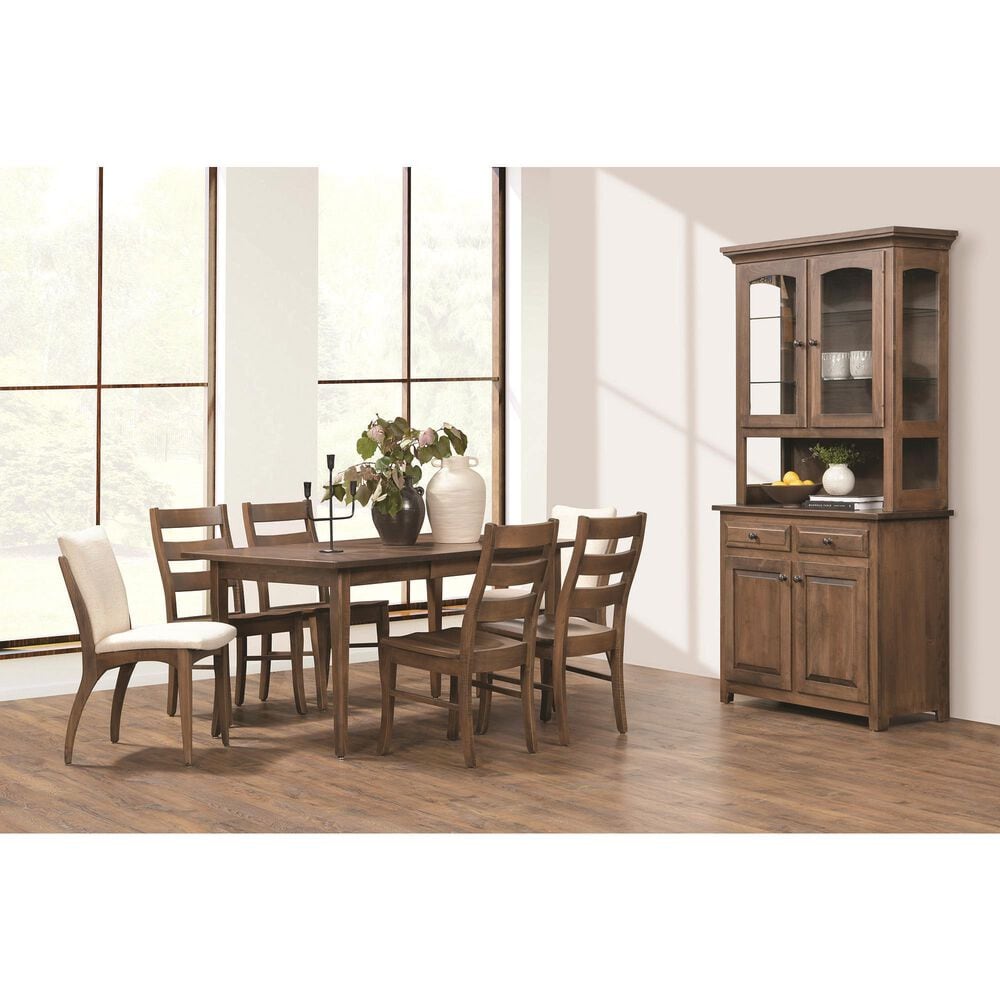 Trailway Llc Small Space Living 7 Piece Dining Set in Brown Maple Finish, , large
