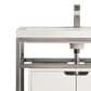 James Martin Vanities Boston 31.5" Single White Door Bathroom Vanity in Brushed Nickel with 3 cm White Glossy Resin Countertop and Rectangular Sink, , large
