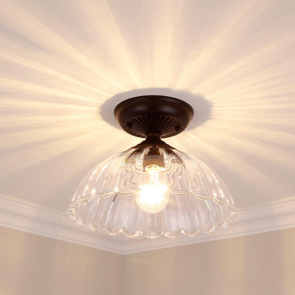 Golden Lighting Audra 1-Light Semi-Flush in Matte Black, , large