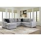 Ashley Lakepoint 2-Piece U-Shaped Sectional with Left-Facing Chaise in Nickel, , large