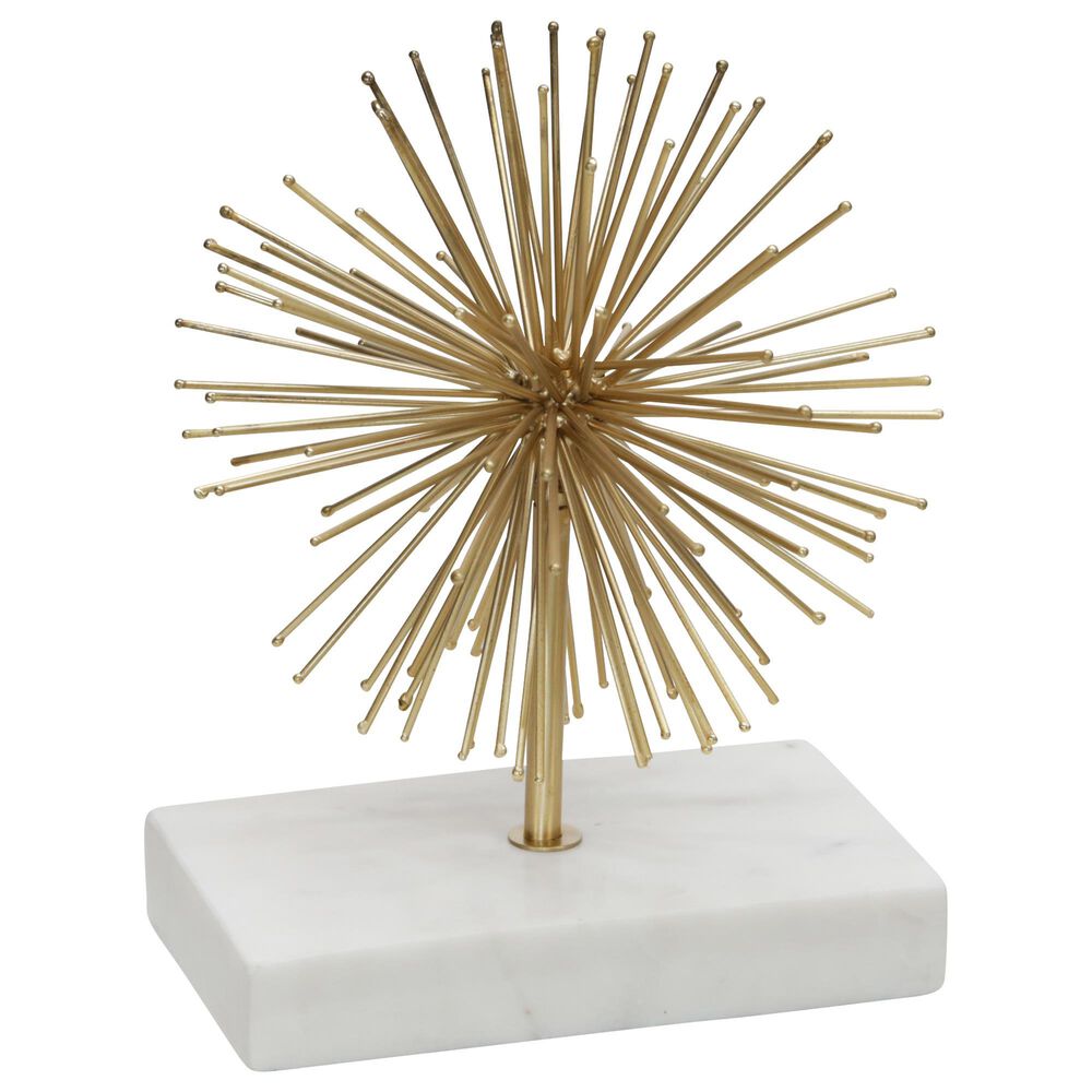 Sagebrook Home 8" Starburst Metal Decor in Gold, , large