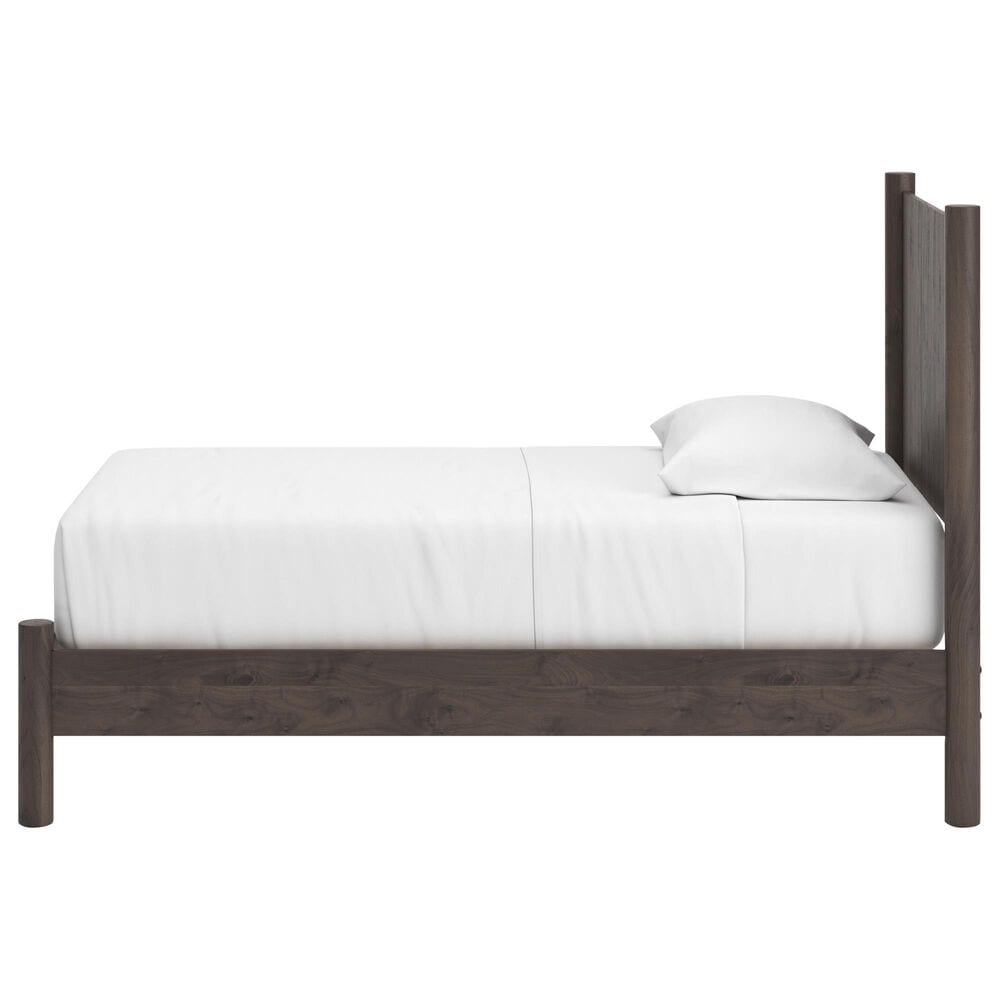 Ashley Pamytta 4-Piece Twin Panel Platform Bedroom Set in Rich Brown, , large