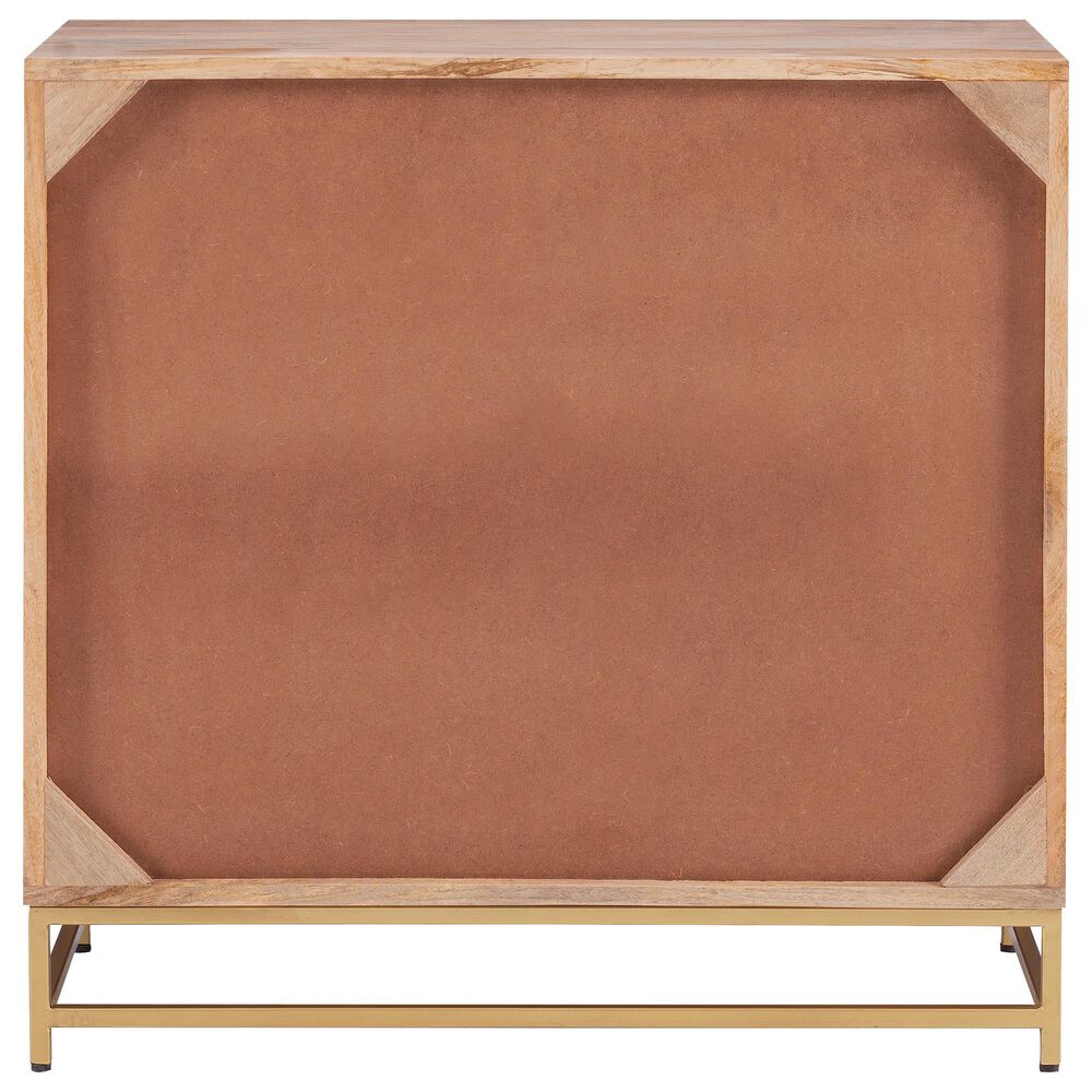 Linon Home Decor Janie 3-Drawer Cabinet in Natural and Gold, , large