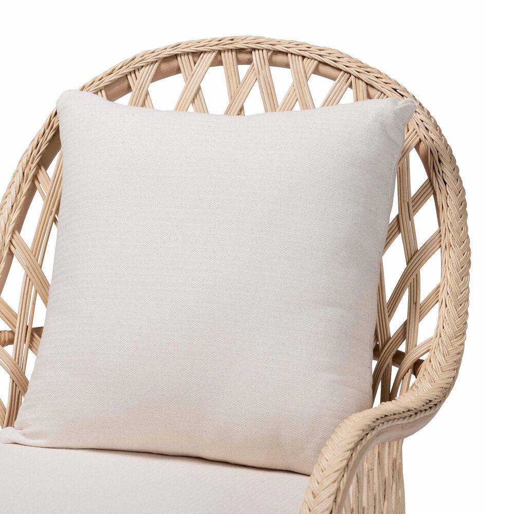 Baxton Studio Florence Arm Chair in Neutral, , large