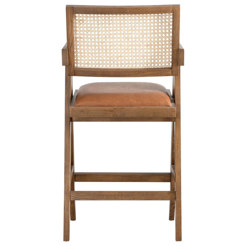 Armen Living Harley 26" Counter Height Stool in Nutmeg Brown, , large