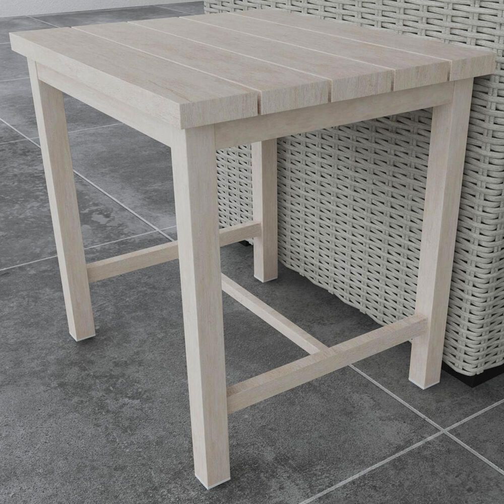 Steve Silver Co. Blakley Patio End Table in White Washed, , large