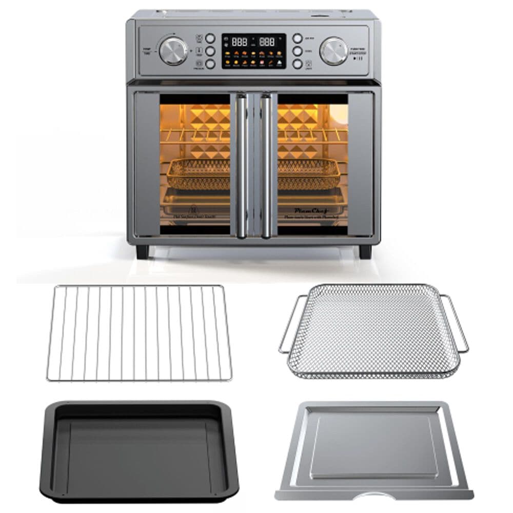 HOMLUX 26 Qt Large Air Fryer Toaster Oven in Silver, , large