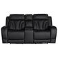 Interlochen Power Reclining Loveseat with Power Headrest in Blanca Jet Black, , large