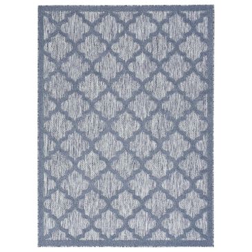 Nourison Easy Care 2" x 4" Denim Blue Indoor/Outdoor Area Rug, , large