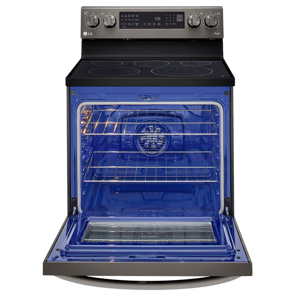LG 6.3 Cu. Ft. Smart Wi-Fi Enabled True Convection InstaView Electric Range with Air Fry in Black Stainless Steel, , large