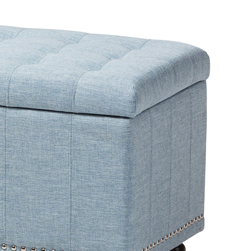 Baxton Studio Kaylee Storage Ottoman Bench in Light Blue, , large